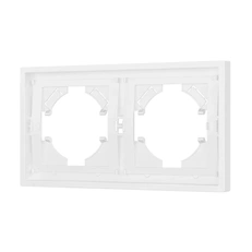 Изображение Рамка 2 поста пластиковая Arlight TENDO, белый матовый 053839